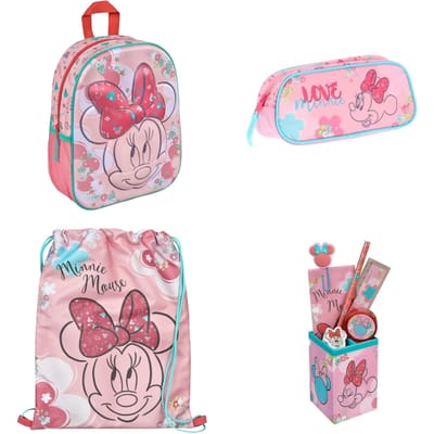 Minnie Mouse schoolset; rugzak, etui, gymtas en schrijfwarenset