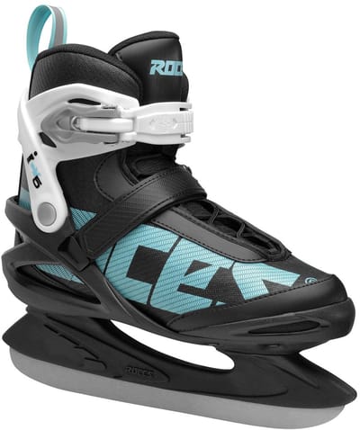 Roces - Icy 5 - IJshockeyschaatsen - Schaatsen Dames - Zwart Blauw - Thermo Fit Voering & Verstevigde Enkelsteun - Maat EU 37