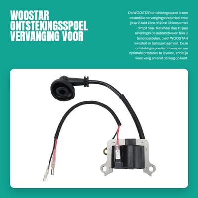 Dailygoods- Ontstekingsspoel Geschikt voor 2-takt 43cc/49cc Motor - Vervangingsonderdeel - Mini Dirt Bike - Hoge kwaliteit - Directe levering - Motoronderdeel