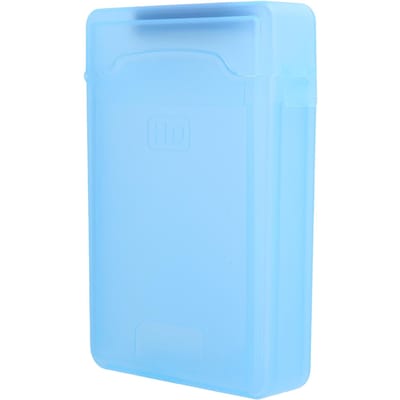 Beschermhoes voor Harde Schijf 3,5 inch HDD SSD Schokbestendig Antistatisch ABS Transparante Opbergkoffer(Blauw )