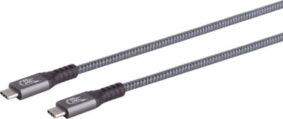 Premium USB-C naar USB-C kabel - USB4 (tot 40 Gbit/s) - PD3.1 tot 240W - video tot 8K 60Hz / zwart - 0,50 meter