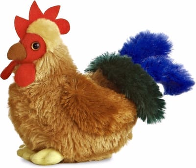 Pluche kippen/hanen/haan knuffel dier - 15 cm - kleuren mix - boerderij dieren