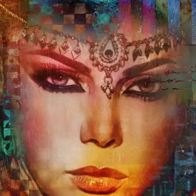 Safaary - Arabische schilderij Arabian Haifa Oranje