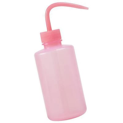 250ML Tattoo Wasfles Draagbare Tattoo Fles met Gebogen Tuit Spuitfles Plastic Knijpfles Tool Roze roze
