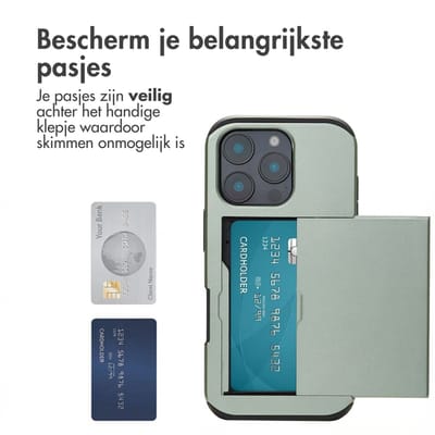 imoshion Hoesje met Pasjeshouder - Geschikt voor Apple iPhone 16 Pro - Groen