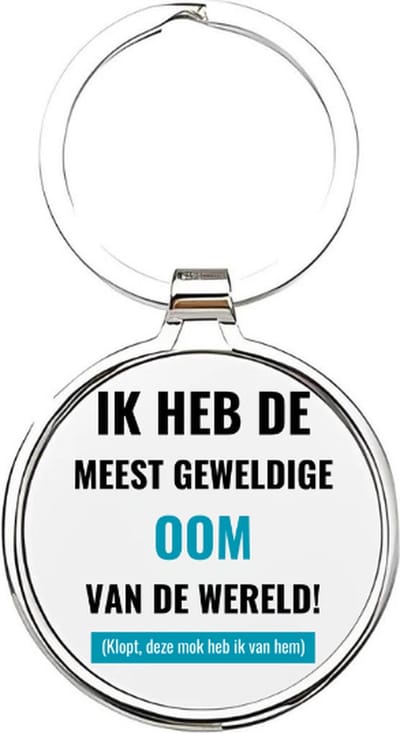 Akyol - ik heb de meest geweldige oom van de wereld Sleutelhanger - Oom - de leukste oom - oom - familie - uncle - babyshower - cadeau voor de leukste oom - verjaardagscadeau - kraamcadeau - cadeau voor een familielid - 4 x 7,5 CM