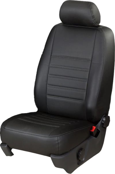 Pasvorm stoelhoezen Ford Transit Connect 2019-2022 (geschikt voor 2 stoelen) - Kunstleer zwart