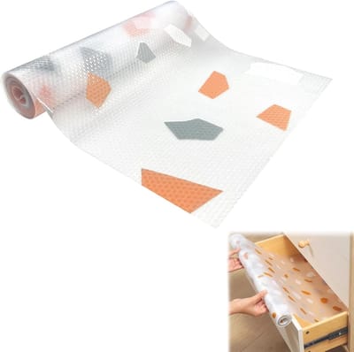 Lademat-Waterdichte en antislip kastmatten-Antislipmat -koelkastmatten- Beschermer Keuken & Meubels-Ladebeschermer - Keukenlade Beschermer-Niet-Klevende-geschikt voor keukens, planken en kasten-Op Maat Knipbaar-45x150cm-EVA