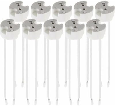 lamp-Verpakking van 10 GU5.3 lamphouders - GU5.3 of MR16 lamphouders - lamphouders geschikt voor 12V-kabel - geschikt voor LED-lampen en halogeenspots.
