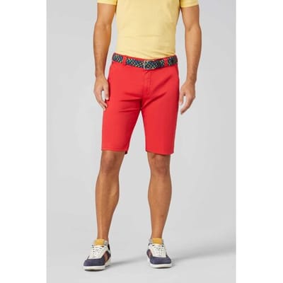 Meyer Bermuda B-Palma Modern Cotton Twill Gabardine Stretch Rood / male