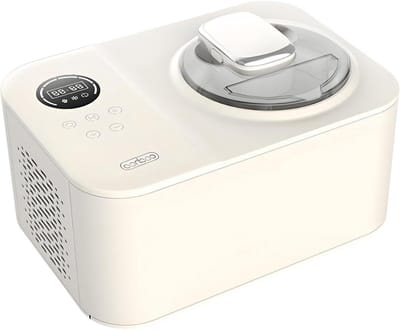 IJsmaker Dessertmaker - Zelfgemaakte Lekkernijen - Snelle Desserts Maken - Geen Voorvriezen Nodig - 12 Liter Capaciteit - Gebroken Wit