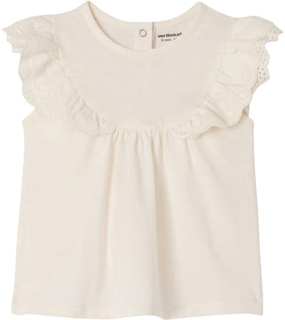 Vertbaudet T-shirt met Engels borduursel babymeisje