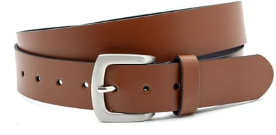Cognac kleurige pantalon riem - Heren riem - 4 cm breed - Leer - Pantalon riem - Casual chique - Maat 90