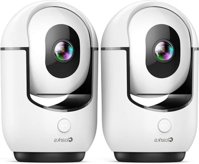 Beveiligingscamera Set - Binnencamera's WiFi - Thuisbewaking Huisdieren - AI Bewegingsdetectie - 2 Stuks - Wit