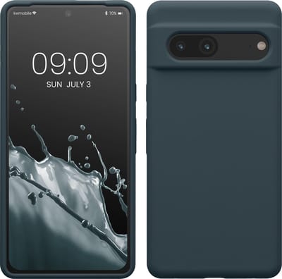 kwmobile telefoonhoesje geschikt voor Google Pixel 7 - Hoesje met siliconen coating - Smartphone case in leisteen