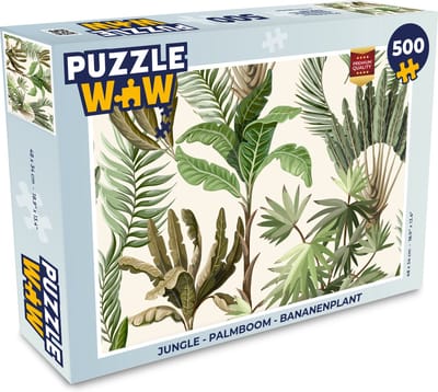 Puzzel Jungle - Palmboom - Bananenplant - Kinderen - Natuur - Planten - Legpuzzel - Puzzel 500 stukjes