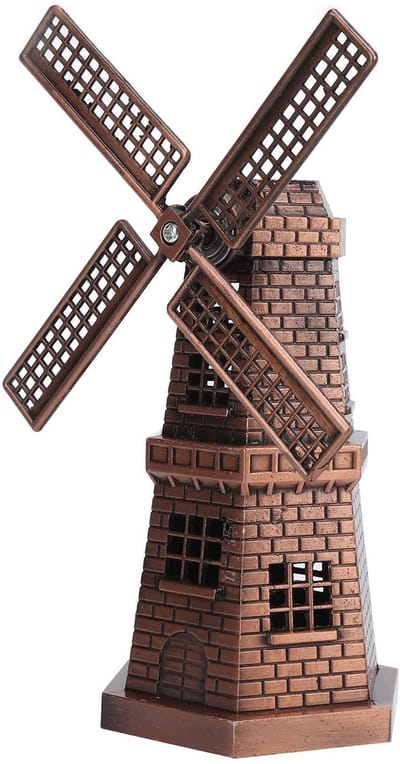 Dailygoods- Windmolen Decoratie - Retro Ornament - Hoogwaardige Legeringsconstructie - Duurzaam en Vervormingsbestendig - Gepolijste Randen - Uniek Persoonlijk Tintje