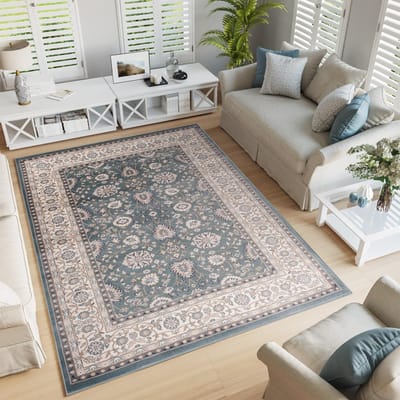 Tapiso Colorado Vloerkleed Grijs Woonkamer Gebloemd Tapijt Maat- 120x170