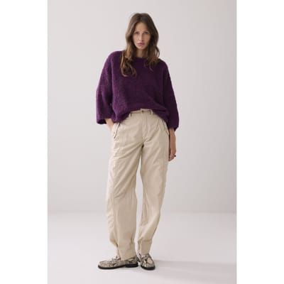 Summum Woman Sweater Soft Boucle Knit Wineberry Maat: M | Sweaters Outlet | Dames | Paars