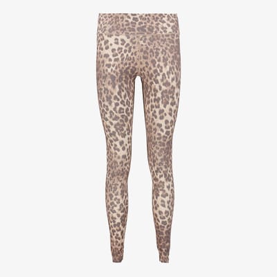 Osaga dames sportlegging met panterprint - Bruin - Maat XL