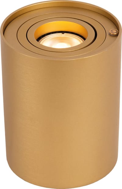 Lucide TUBE - Tafellamp - Ø 9,6 cm - LED 3 StepDim - GU10 - 1x5W 2700K - Mat Goud / Messing