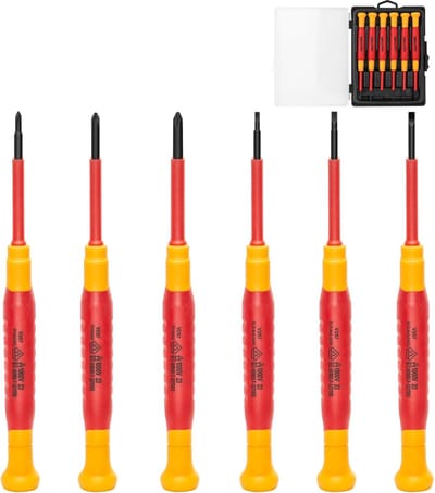 Precisie Schroevendraaiers - Mini Schroevendraaierset - Elektronica Reparatie - Magnetische Tips - 6 Delig - Rood