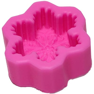 Moule de flocon de neige de noël en Silicone, bougie de savon, bricolage, plâtre d'aromathérapie, moule de décoration de bougies, outils de fabrication de bonbons et de chocolat rose
