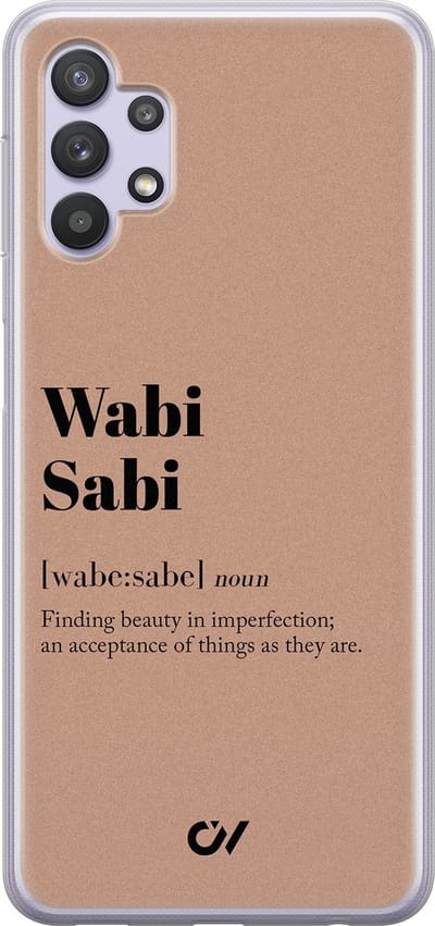 Hoesje geschikt voor Samsung Galaxy A32 5G - Wabi Sabi - - Bruin - Soft Case Telefoonhoesje - TPU Back Cover - Casevibes