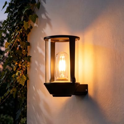 NETTLIFE - E27 LED Buitenwandlamp - IP65 Waterdicht - Binnen En Buiten Gebruik - Wandlamp Zwart - Max 40W - Geschikt Voor Huismuur Balkon Gang - Zonder Lichtbron