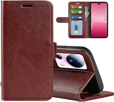 MobyDefend Hoesje - Geschikt voor Sony Xperia 10 V - Wallet Book Case (Sluiting Achterkant) - Bruin