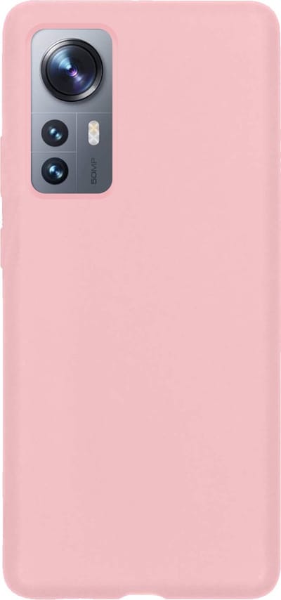 Hoes - Geschikt voor Xiaomi 12 - Sterk & Shockproof - Hoesje Cover - Siliconen Case - Lichtroze