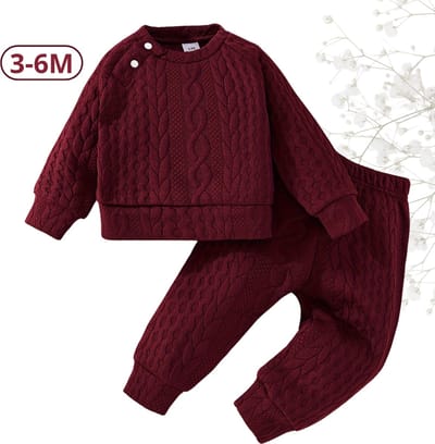 Livano Babykleding - Romper Baby - Winterpak Jongens & meisjes- Pakje - 3-6 Maanden - Rood