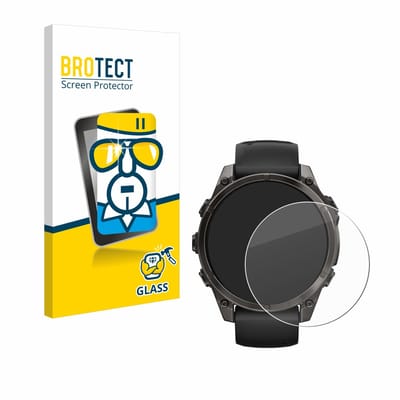 BROTECT - Glas Screenprotector voor Garmin Fenix 8 / 8 Pro (47 mm) - Gehard Beschermglas 9H