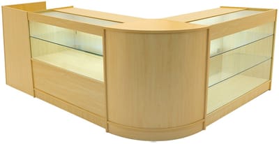 Vega led winkelbalie set - esdoorn - 120x60x90/60x60x90cm - 4-delig
