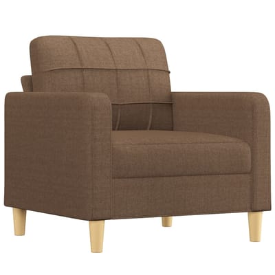 vidaXL - 4-delige - Loungeset - met - kussens - stof - bruin