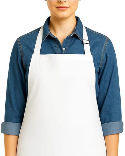 Dailygoods- Tailleschort Verstelbaar - 100% Katoen - Vuilwerend - Met 2 Zakken - Kreuk- en Krimpvrij - Geschikt voor Thuis/Restaurant - Keukenschort