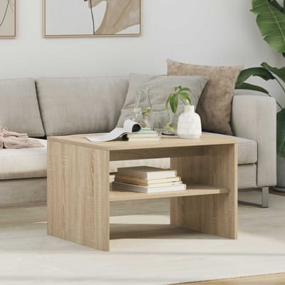 vidaXL - Salontafel - Sonoma - Eik - 60 - x - 50 - x - 40 - cm - Bewerkt - hout