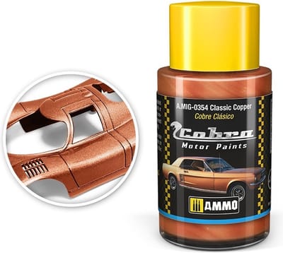 AMMO by Mig Jimenez Hobbyverf Acrylverf - MIG 0354 Cobra Motor Paints - Classic Copper - Matt - Acryl - 30ml Verf potje - 30 ml