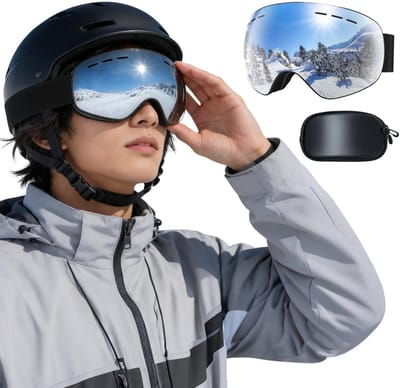 Dailygoods- Skibril HD sferische lenzen - UV400 bescherming - Anti-condens - Slagvast - Verstelbare band - Kristalheldere zichtbaarheid - Snowboardbril