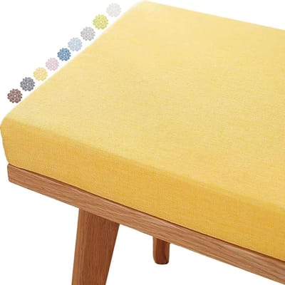 Bankkussen - Zitkussen - Buiten Zitten - Antislip Onderkant - 140 x 50 cm - Geel