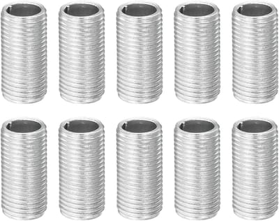 10 Stuks Lampen Nippel 2cm Lengte M10 Volledig Gewikkeld 1mm Stapel Gegalvaniseerd Voor Lampenreparatie en Verlichting Accessoires