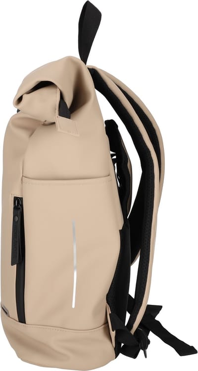 NORLÄNDER Dull PU Vegan Leren Fiets Rugtas Eco Lining Taupe - Waterafstotende Laptop Rugzak voor Fietsen