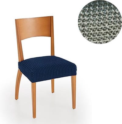 Belmarti® Stoelhoes Milos Lichtgrijs (2 stuks) voor eetkamerstoelen 40-50cm - Extreme Stretch stoelhoezen - Antistatisch - Ademend Katoen