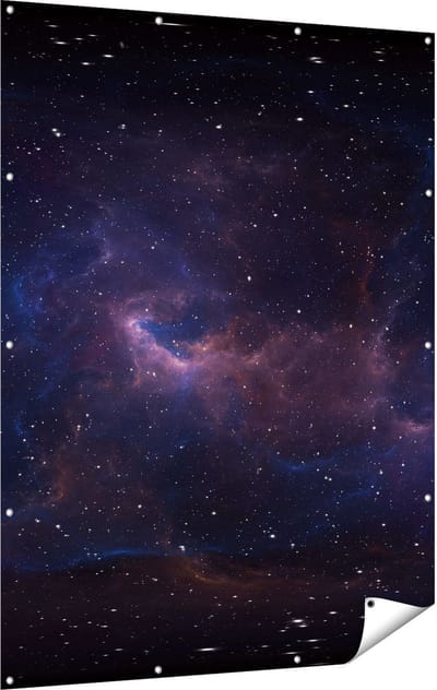 Gards Tuinposter Ruimte met Sterren - Heelal - 120x160 cm - Tuindoek - Tuindecoratie - Wanddecoratie buiten - Tuinschilderij