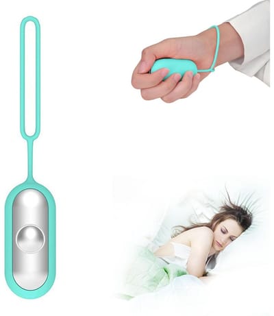 longziming -Microstroom Slaaptherapie Apparaat - voor diepere slaap - ABS met zachte matte finish - Ergonomisch & USB-C oplaadbaar - Draagbaar ontspanningsapparaat - blauw - 25 x 32 x 70 mm