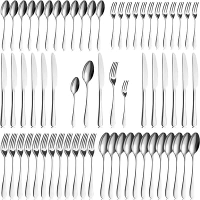 CRLYN® Bestekset 12 Persoons - Vaatwasserbestendig - RVS - Zilver