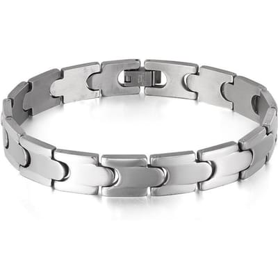 Bracelets tendance pour hommes acier inoxydable polyvalent design créatif bijoux bracelet white