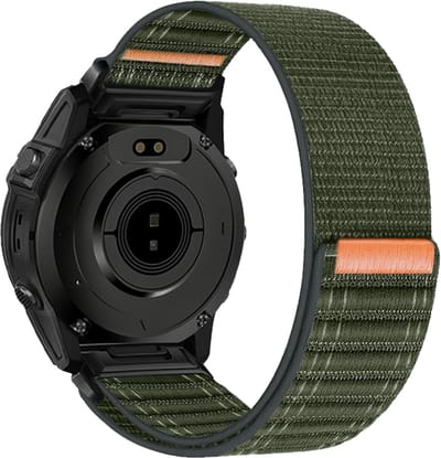 Stravo Nylon Sportbandje met Klittenbandsluiting – QuickFit 20mm Garmin Horlogeband – Geschikt voor Garmin Fenix 5s - Plus & Sapphire - Fenix 6s - Pro & Sapphire - Fenix 7s / Fenix 8 - 43mm - Pro & Sapphire - Epix Pro (Gen 2) 42mm – Groen