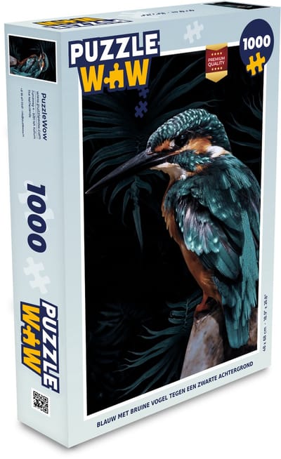 Puzzel IJsvogel - Blauw - Planten - Legpuzzel - Puzzel 1000 stukjes volwassenen