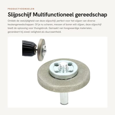 Dailygoods- Slijpschijf hoge hardheid - Multifunctioneel - Slijpsteen voor messen - Slijpgereedschap - Diamant - Roestvrij staal - Diameter 5,6 cm